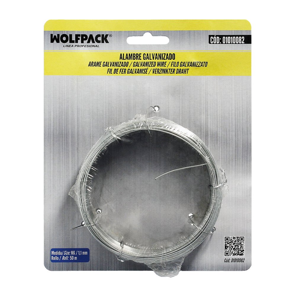 Alambre Galvanizado 1,10mm / 6 (Rollo 50 metros)