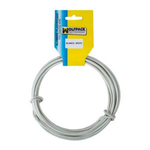 Alambre Plastificado (Rollo 15 Metros) Blanco NÂº 16 / 2.7 mm.