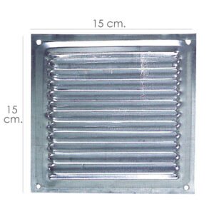Rejilla VentilaciÃ³n Atornillar 15x15 cm. Aluminio