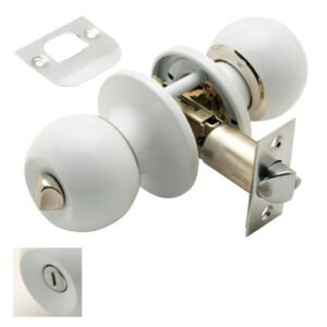 Pomo Puerta Wolfpack Con Condena Blanco Para BaÃ±o