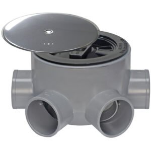 Bote Sifonico PVC T 85 BA 110 50-40 Altura 75 mm. Con Tapa AireaciÃ³n