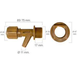 Grifo Barril PlÃ¡stico Mini Con Tuerca 3/4"