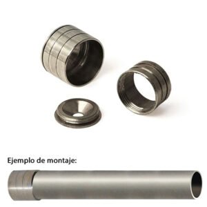 Soporte Barra Armario A Pared Ã˜ 12 mm. Enchufe Laton Niquel (Cromada)
