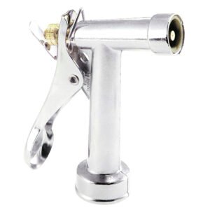 Pistola Riego Manguera MetÃ¡lica Cromada