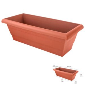 Jardinera Balcon Saturnia 49x21x16 cm.