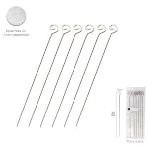 Pinchitos Acero inoxidable PequeÃ±os 30 cm. (Bolsa 6 Unidades) Saturnia