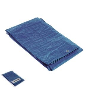 Lona Impermeable Reforzada 5x6 metros (Aproximadamente) Con Ojetes MetÃ¡licos, Lona de ProtecciÃ³n Duradera, Color Azul.