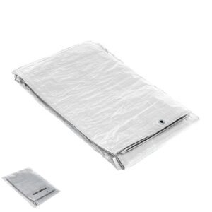 Lona Impermeable Reforzada 6x12 metros (Aproximadamente) Con Ojetes MetÃ¡licos, Lona de ProtecciÃ³n Duradera, Color Blanco.