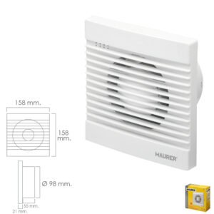Extractor Humos BaÃ±o 13 Watt. Salida Ã˜ 98 mm.