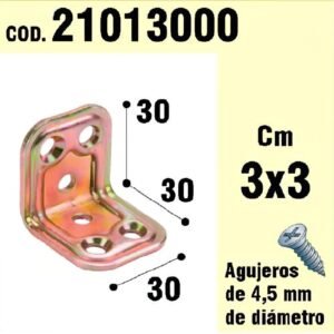 Soporte Para Madera Ãngulo 30 x 30 x 30 mm.
