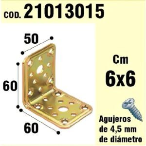 Soporte Para Madera Ãngulo 50x 60x 60 mm.