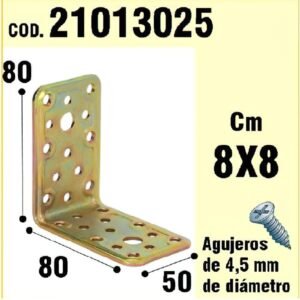 Soporte Para Madera Ãngulo 50x80x80 mm.