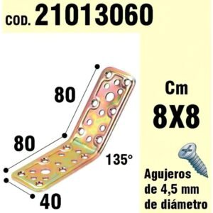 Soporte Para Madera Ãngulo 40x80x80 mm. / 135Â°