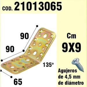 Soporte Para Madera Ãngulo 65x90x90 mm./135Â°