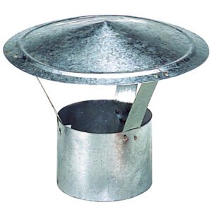 Wolfpack Sombrero Galvanizado para Estufa, Chimenea, ExtracciÃ³n de Humos, Para tubo Ã˜ 100 mm.