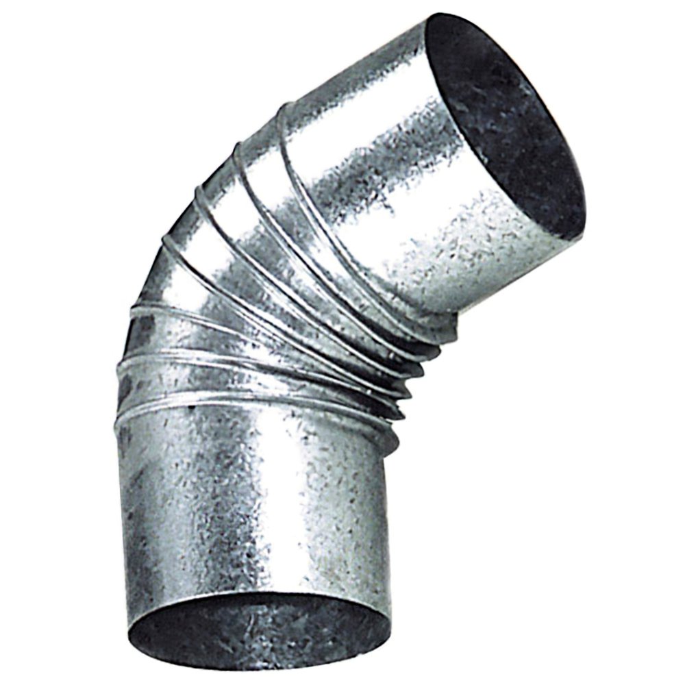 Codo Estufa Galvanizado de 100 mm. 45Â°.