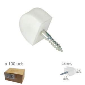Soporte Estanteria Tornillo PequeÃ±o Blanco (Caja 100 unidades)