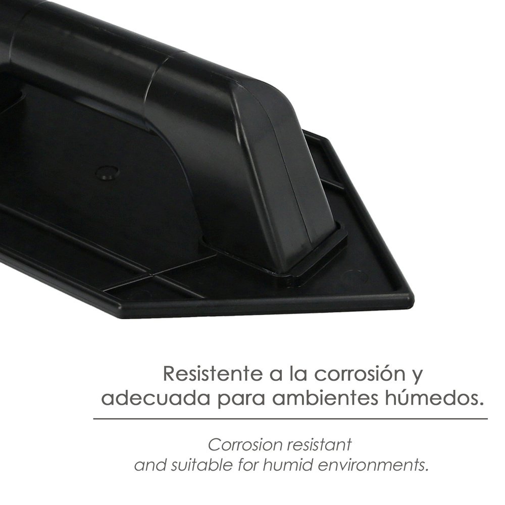 Talocha Plastico Punta Mango Redondo 26x14 cm. Negro Con Alveolos - Imagen 3