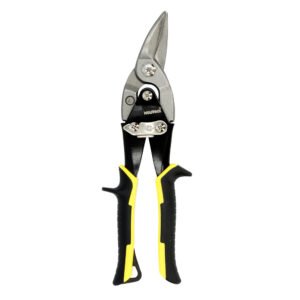 Tijeras Chapa Corte Derechas 250 mm. Hoja Acero Al Carbono, Mangos Engomados, Con Dientes Serrados, Cortachapa, Tijera Aviacion