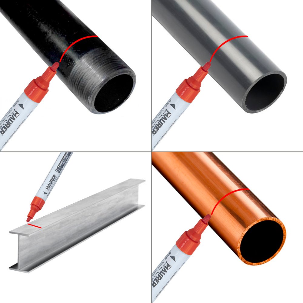 Rotulador Marcador Obra Profesional Pintura Permanente Rojo - Imagen 4