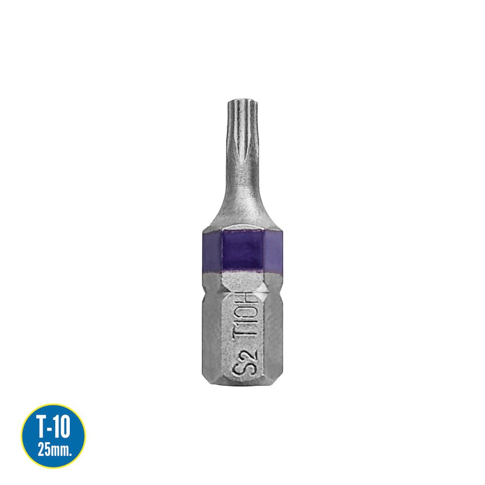 Puntas Destornillador Torx 10 Inviolable (2 Piezas). Acero S2 al Cromo Vanadio. Puntas Hexagonales, Destorpuntas, - Imagen 2