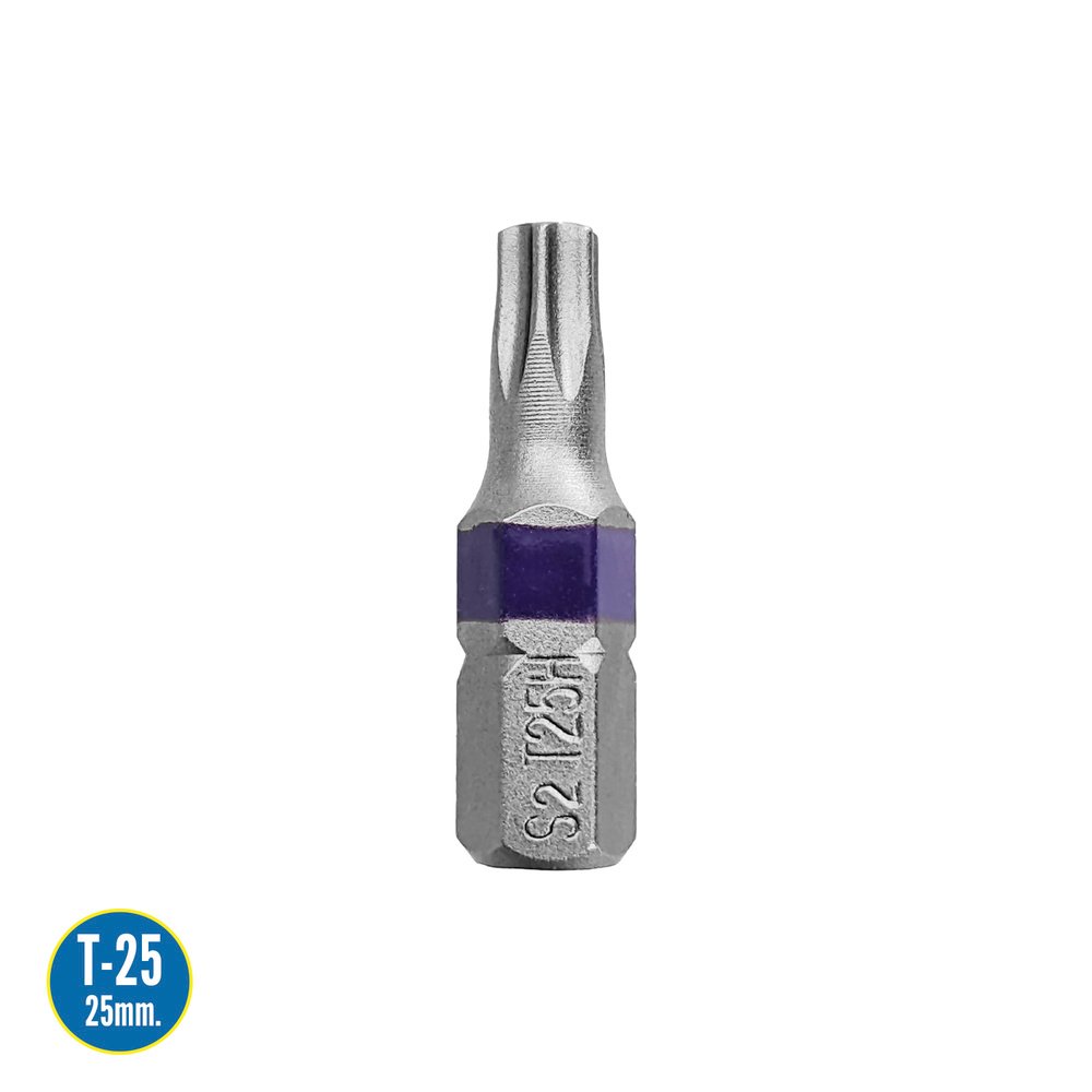 Puntas Destornillador Torx 25 Inviolable (2 Piezas). Acero S2 al Cromo Vanadio. Puntas Hexagonales, Destorpuntas, - Imagen 2