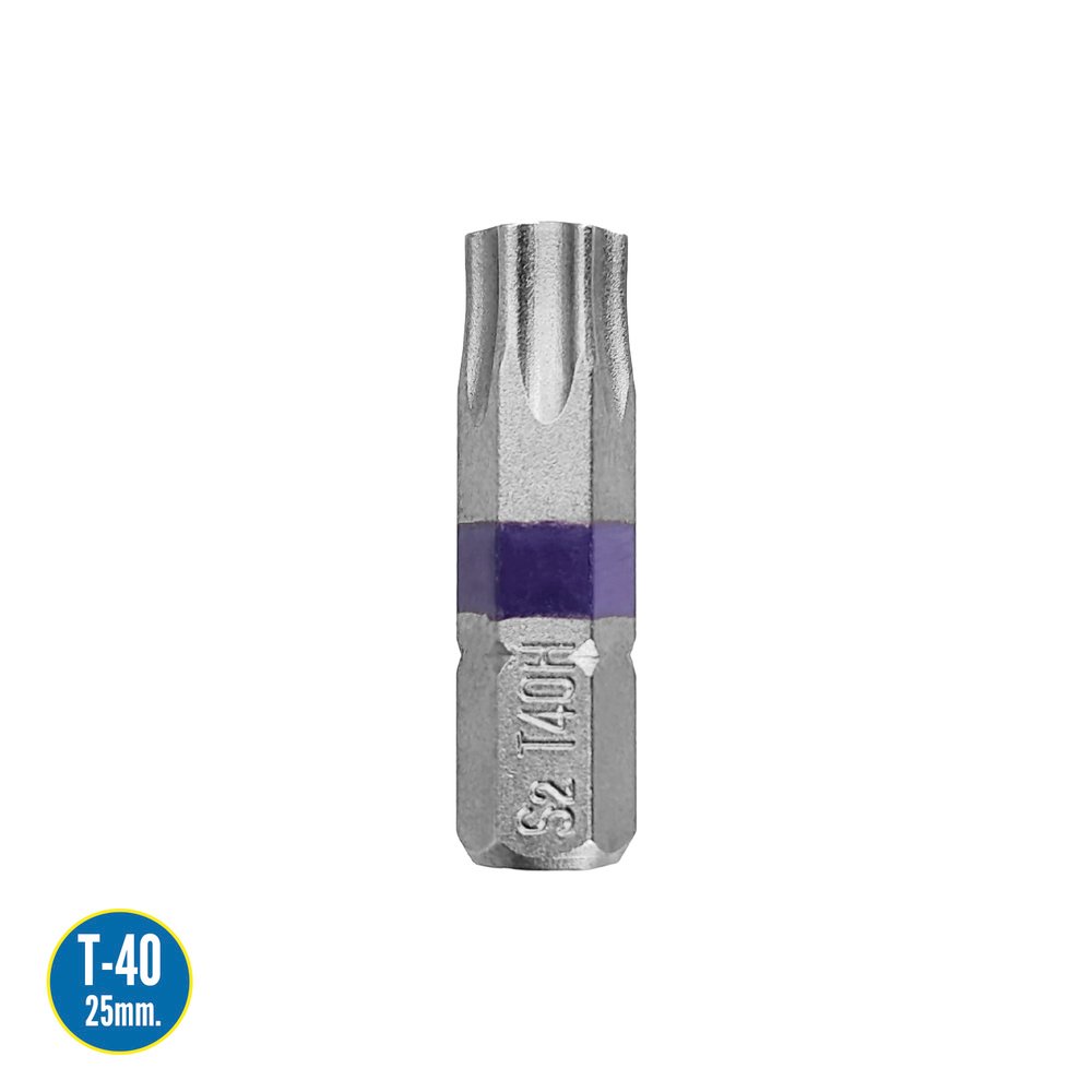 Puntas Destornillador Torx 40 Inviolable (2 Piezas). Acero S2 al Cromo Vanadio. Puntas Hexagonales, Destorpuntas, - Imagen 2