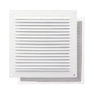 Rejilla VentilaciÃ³n Aluminio Con Mosquitera Atornillable 175 x 175 mm. Color Blanco