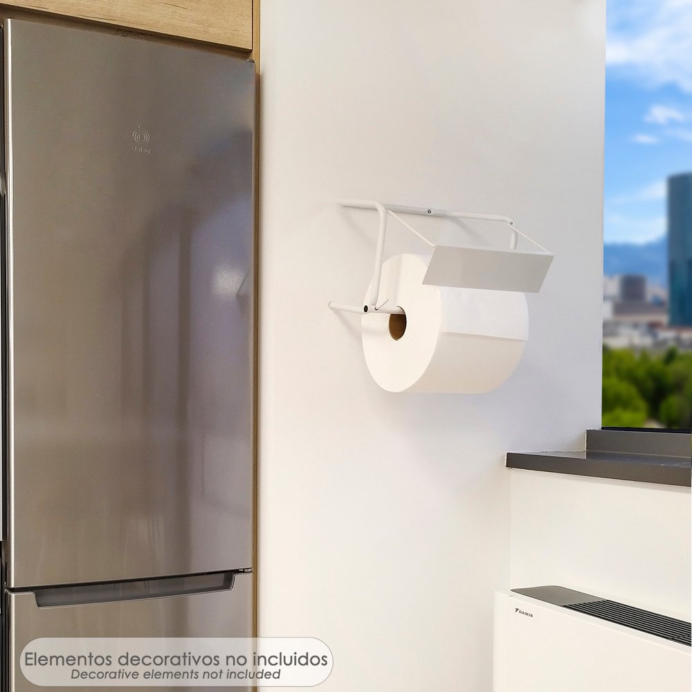 Soporte / Dispensador Rollo Papel Industrial Para Pared - Imagen 5