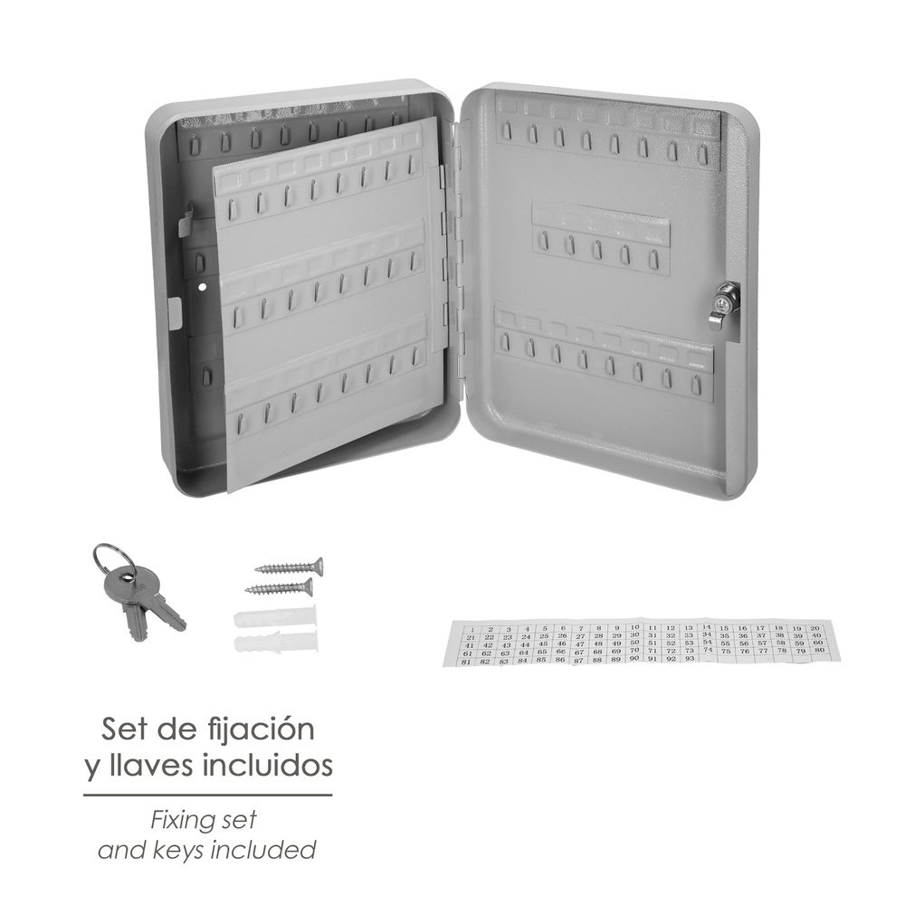 Armario De Seguridad Para Llaves Para 93 Llaves, Armario Seguridad Llaves, Armario Llavero, 6x24x30 cm. - Imagen 3