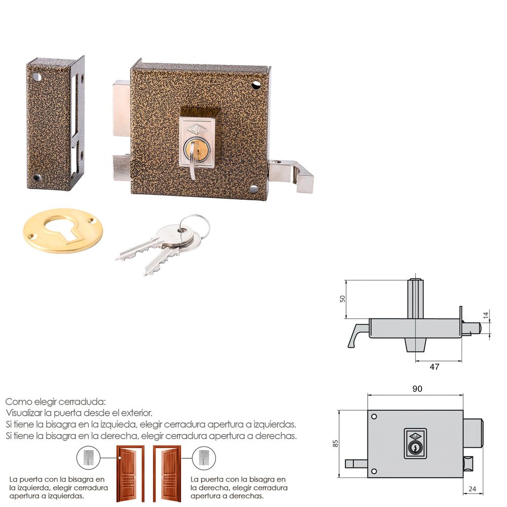 Cerradura Cvl 125a/ 8/he Izquierda - Imagen 2