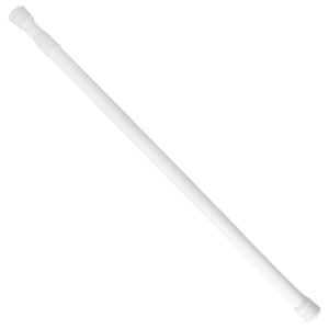 Barra Para Cortina Ducha Extensible Aluminio Blanco 125 a 220 cm.