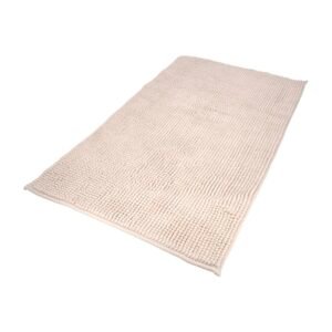 Alfombra BaÃ±o PoliÃ©ster Chenilla 50x80 cm. MarrÃ³n.