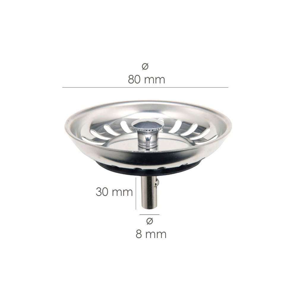 Tapon Valvula Cesta Para Fregadero, Inoxidable T-93bm-115 1 1/2 - Imagen 2
