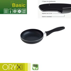 Oryx SartÃ©n Aluminio Antiadherente Basic, Alta Resistencia, Apta InducciÃ³n, Libre PFOA, DiÃ¡metro 16 cm, Espesor 3 mm.