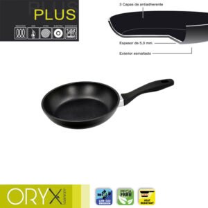 Oryx SartÃ©n Aluminio Antiadherente Plus, Forjada, Apta InducciÃ³n, Libre PFOA, DiÃ¡metro 18 cm, Espesor 5 mm.