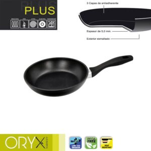 Oryx SartÃ©n Aluminio Antiadherente Plus, Forjada, Apta InducciÃ³n, Libre PFOA, DiÃ¡metro 22 cm, Espesor 5 mm.