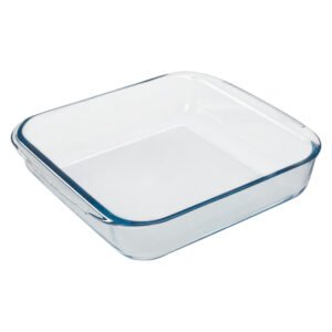 Fuente Horno Cristal Borosilicato Cuadrada 1,8 L. 20,7x20,7 cm. Ideal Meclas, Ensaladas, Postres, Cocina, Resposteria. Libre BPA