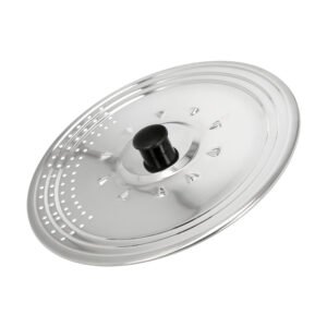 Tapadera Multiusos Acero Inoxidable Ã˜ 28 cm. Uso Tapa Anti Salpicaduras y Escurridor. Tapadera Adpatable Diferentes Medidas