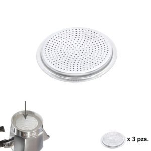 Filtro Cafetera Aluminio Classic / InducciÃ³n 2 Tazas (3 Unidades)