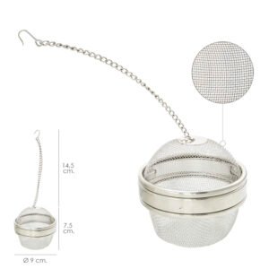 Bola Malla Para Especias / Te / Legumbres Acero Inoxidable Ã˜ 9 cm. Con Cadena