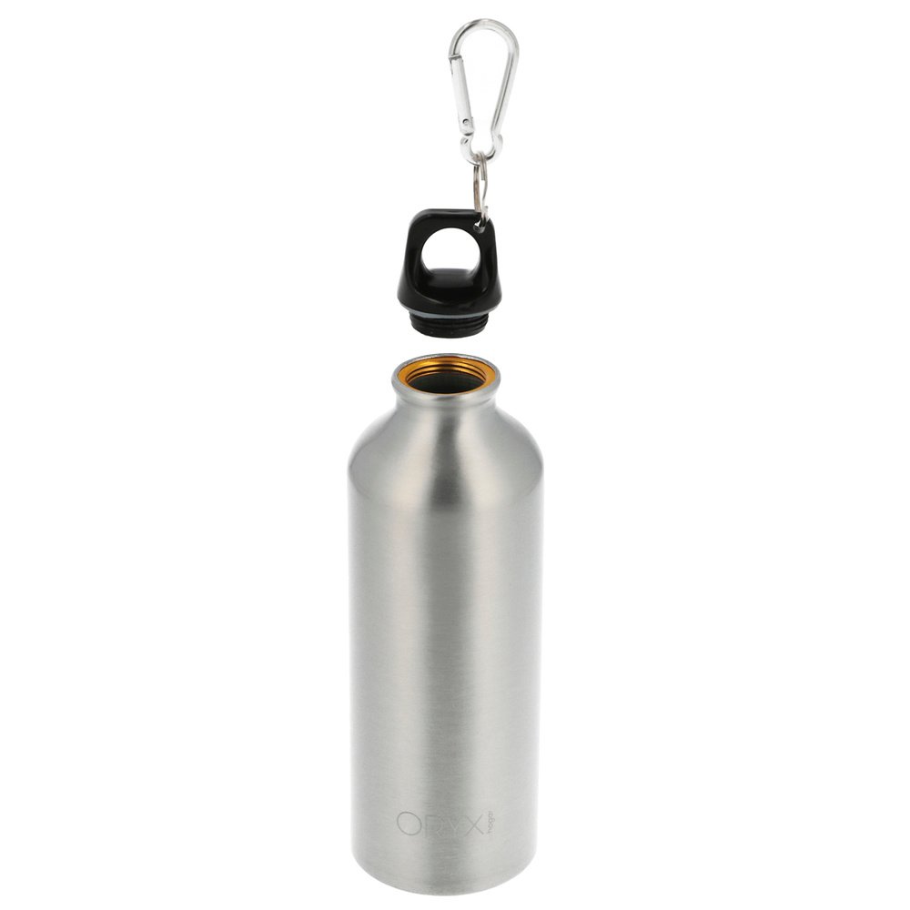 Botella de Agua Aluminio Con mosqueton, Cierre hermetico 500 ml. - Imagen 3