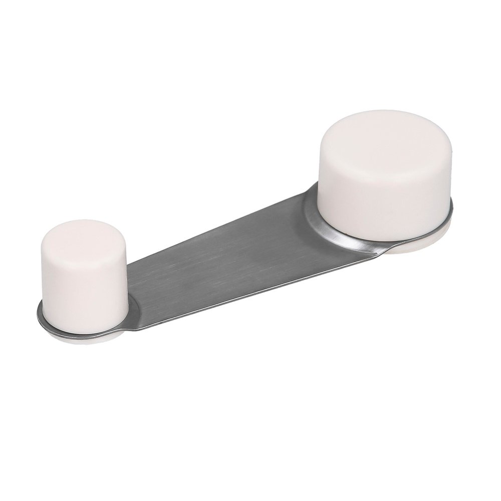 Tope Puerta Adhesivo con Retenedor Blanco