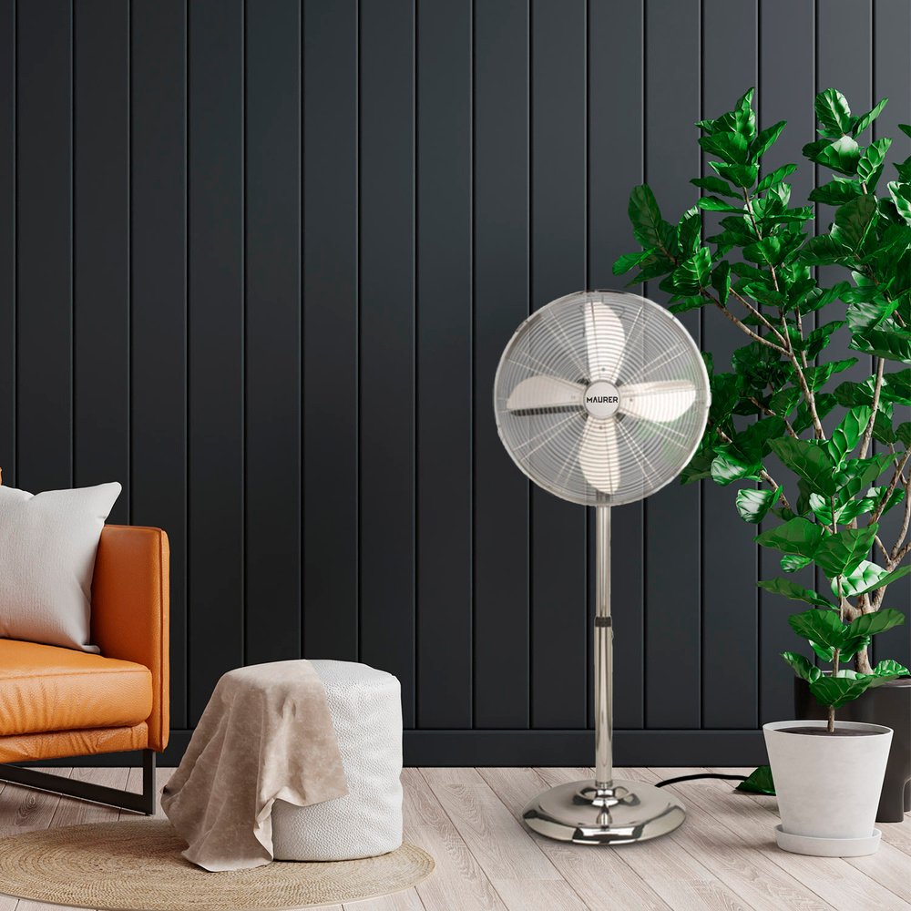 Ventilador Maurer de Pie 125 cm. de Alto Cromo - Imagen 3