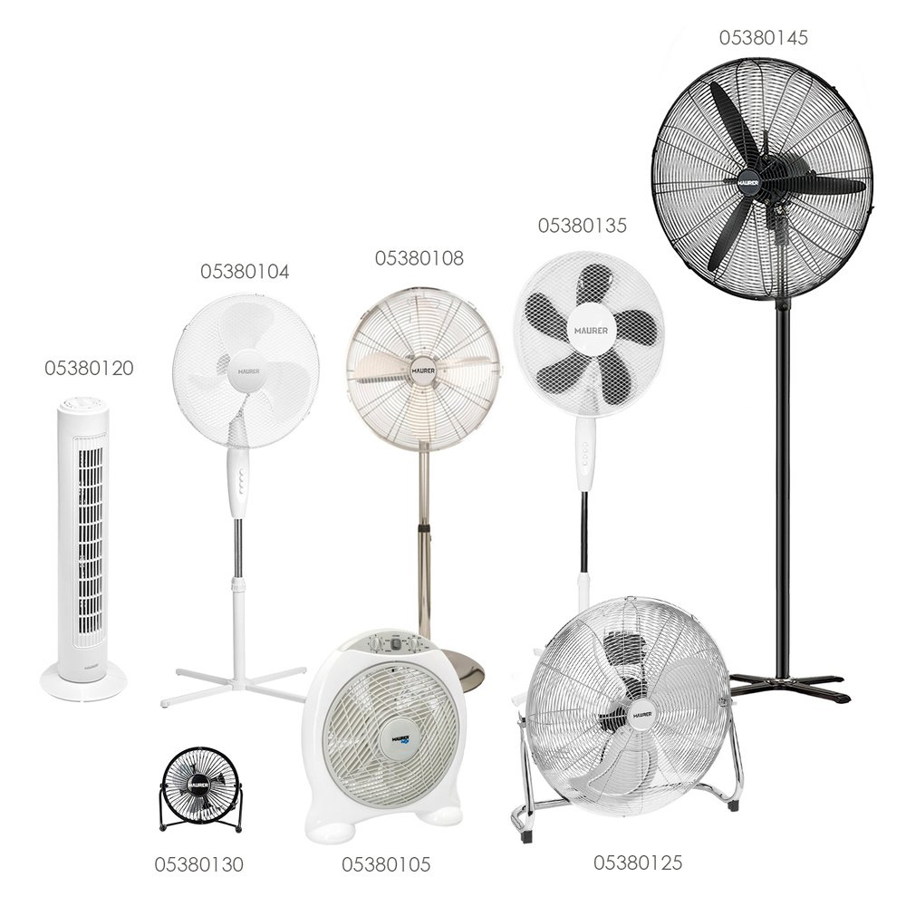 Ventilador Maurer de Pie 125 cm. de Alto Cromo - Imagen 4