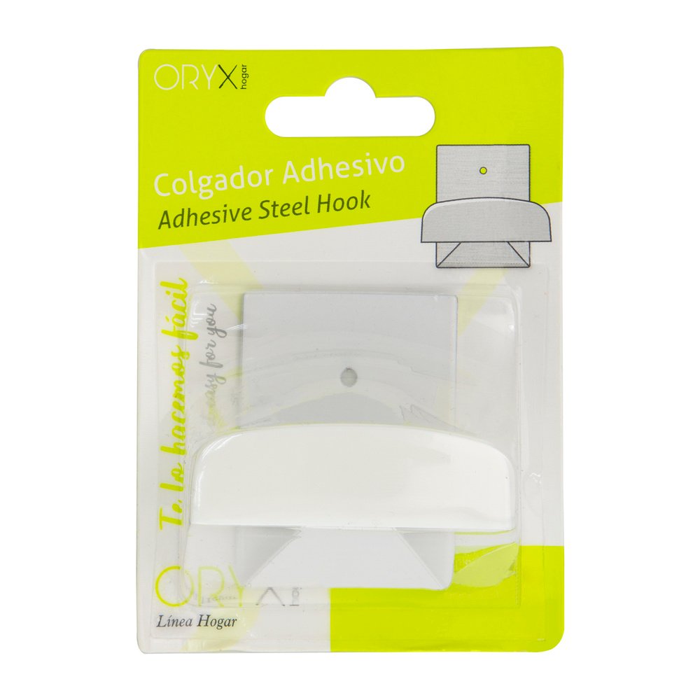 Colgador Percha Adhesivo Acero Inoxidable Color Blanco - Imagen 4