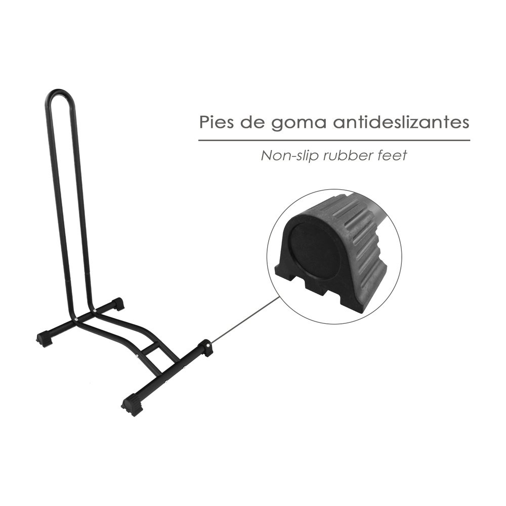 Soporte Para Bicicletas De Suelo, Ancho Rueda 6,5 cm. tacos Antideslizantes, Caballete Bicicleta, Soporte E Bike - Imagen 4