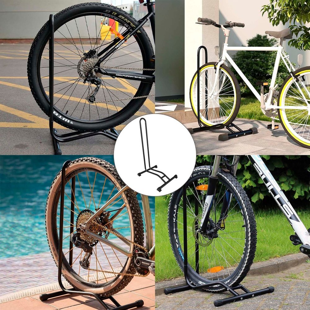 Soporte Para Bicicletas De Suelo, Ancho Rueda 6,5 cm. tacos Antideslizantes, Caballete Bicicleta, Soporte E Bike - Imagen 6