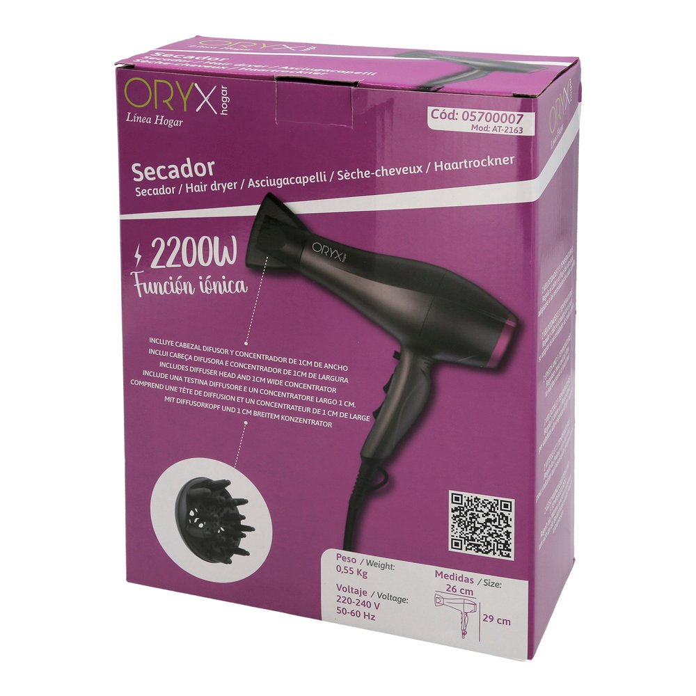 Secador Pelo 2200 Watt Oryx - Imagen 6