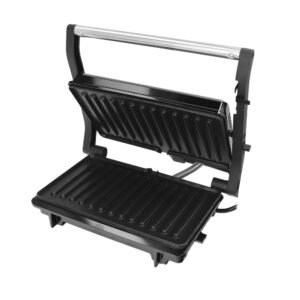 Sandwichera Grill Doble 1000w Parilla ElÃ©ctrica, Panini Press Grill, 1000w, Placa Antiadherente, Apertura 180Âº